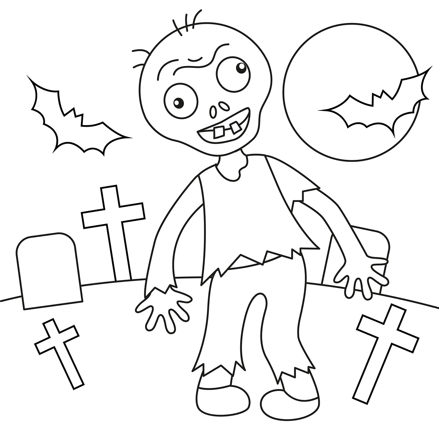 Halloween tegning af zombie