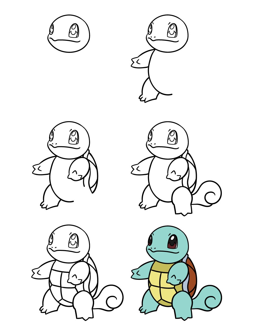 Nemme Pokémon Tegninger med Farve til Print Tegneprogrammer