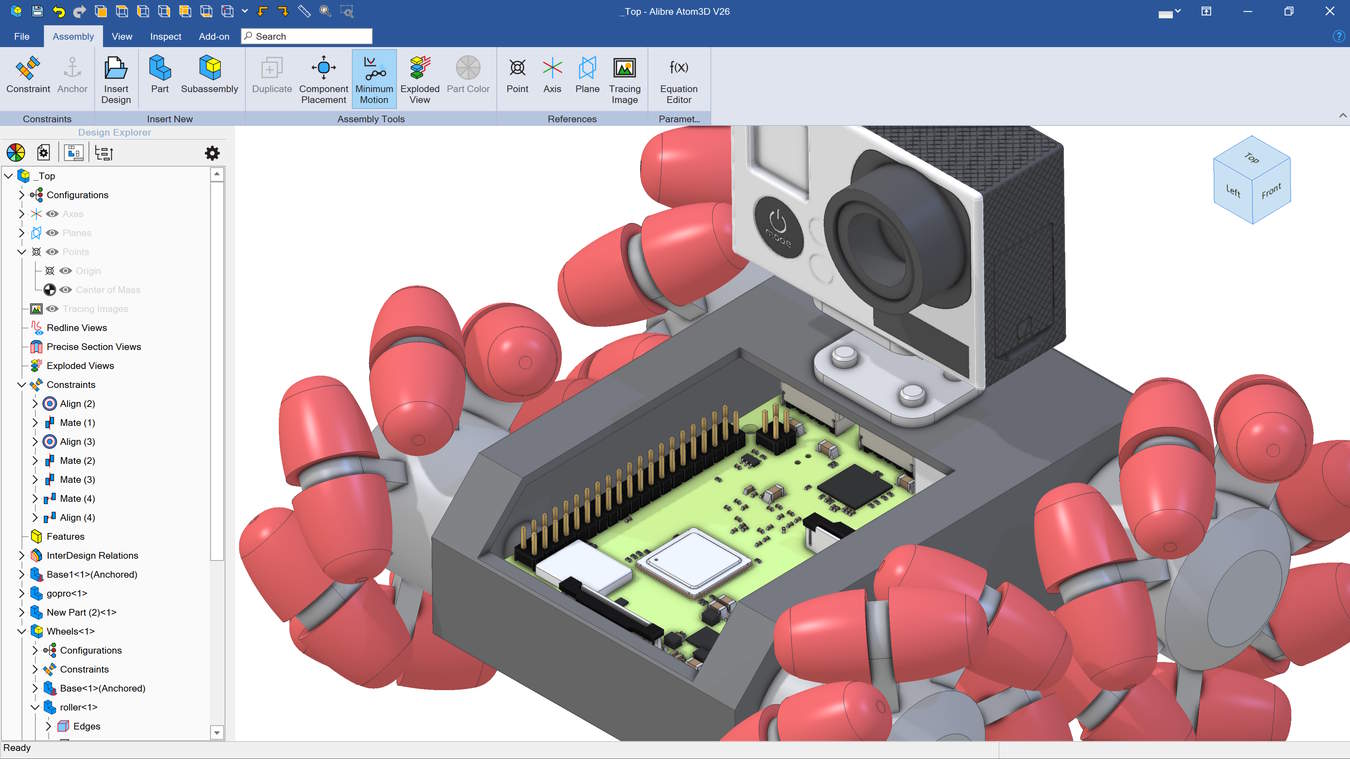 Alibre Atom 3D CAD Tegneprogram Interface