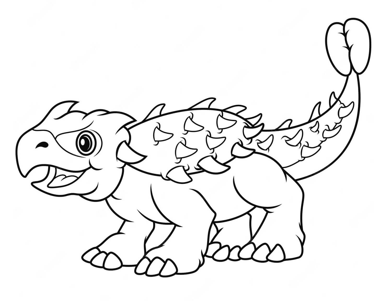 Ankylosaurus dinosaur tegning
