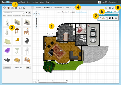 Floorplanner 2D Editor